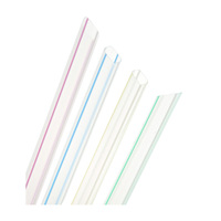 Pailles à boire jetables écologiques en PLA biodégradable, pliables, rayées, multicolores, flexibles, pour les fêtes
