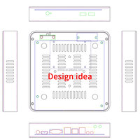 Boîtier de mini PC industriel en aluminium extrudé sur mesure, épaisseur variable, design personnalisé, couleur personnalisée, boîtier d'ordinateur ITX MINI DM19