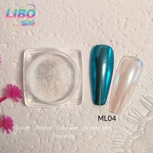 Polvo de Aurora para Uñas LIBO Privado con Logotipo Personalizado, Brillante, Liso, Blanco Espejo, Cromado, Luz de Luna, Polvo Fino de Aurora - Product Image 4