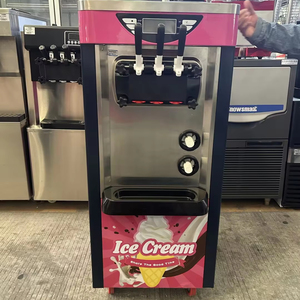 Kitchen Equipment Manufacturers Mini Table Top Soft Serve Ice <b>Machine</b> 3 Flavors-Yogurt Milk <b>Chocolate</b> Ice Powder-Economical Shop - Product Image 2