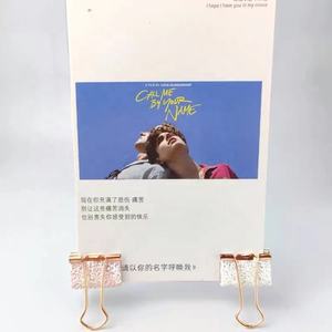 面白いクリエイティブステーショナリーペーパーファイルクランプドキュメントフォルダーローズゴールドピンクグリッターパステルペーパーバインダークリップ - Product Image 6