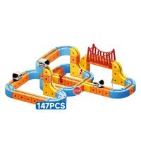 Bloques de Construcción Magnéticos Versátiles DIY, Set de Vías de Tren 3D, Juguete Creativo de Ensamblaje, Juguetes Educativos STEM para Niños, Regalo