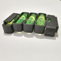 Support de niveau à bulle industriel miniature en plastique, circulaire tubulaire rond, avec différents types de niveaux à bulle