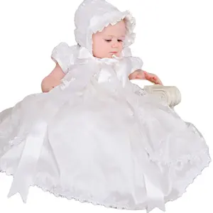 Baby Mädchen Neugeborenes Geburtstagskleid Taufgangskleid Kinderparty-Kleid Taufkleidung 1 Jahr Kleinkind Kommunionskleid