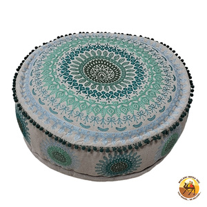 Nouveau design Pouf indien tendance Coussin Pouf brodé à la main et personnalisable Pouf de sol brodé à la main - Product Image 5