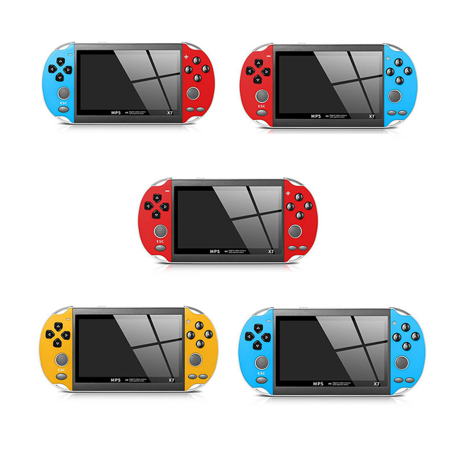 X514 Wholesale Newest X7 Portable Retro Video Game Console Built In 8gb 4.3'' 64bit Handheld Game Player