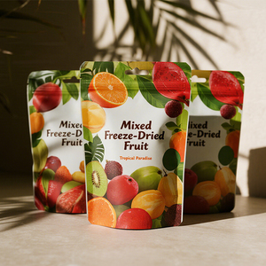 Saco Stand-up Personalizado com Logo Reutilizável para Frutas Liofilizadas Misturadas - Product Image 2