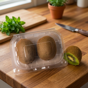 Kiwi 2 PC (55mm) en PET transparent avec paroi ventilée, Kiwi 2 PC (55mm), – Capacité, Gamme Agriculture - PET en gros - Product Image 4
