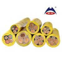 Câble flexible blindé en caoutchouc renforcé tressé pour machine minière MCPJB, certifié MA, 3+1+3+3 conducteurs en cuivre