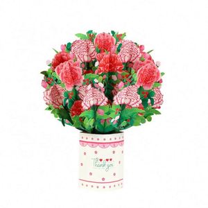 Bouquet de fleurs 3D découpé au laser pour la Saint-Valentin - Product Image 1