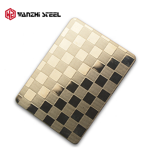 Su misura 10/8 in acciaio inox foglio Sus 201 304 316 430 0.6mm di spessore specchio inciso Design per ascensore porta include il taglio - Product Image 2