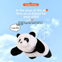 Peluche Panda IA Intelligente - Jouet Éducatif Interactif avec Musique/Vocalisation pour Enfants, Wi-Fi 4G, Fibre de Polyester, Effet Vison
