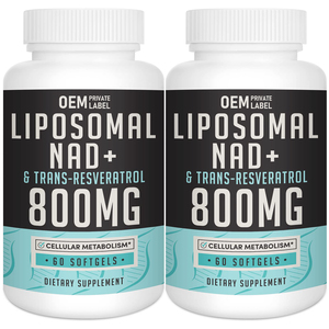 Supplément Liposomal NAD + Plus 800MG Nicotinamide Riboside Alternative pour l'énergie cellulaire Vieillissement sain et réparation musculaire - Product Image 1
