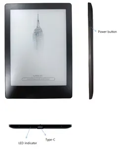 Özelleştirilmiş 6 inç E kağıt E kitap okuyucu BLE Wifi Pdf formatı e-mürekkep okuyucu Tablet dokunmatik ekran E okuyucu Ereader Ebook