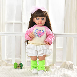 Yeezwood 55Cm Offre Spéciale fonction musique Silicone mignon grande poupée Reborn enfant en bas âge bébé jouet vraies poupées pour les filles - Product Image 5