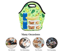 Sac à déjeuner isotherme en néoprène personnalisé avec logo, imperméable, réutilisable, pour enfants, sac à déjeuner thermique, sac à nourriture portable, pliable, pour l'école