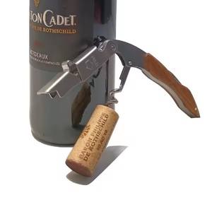 Ouvre-bouteille multifonctionnel avec manche en bois et logo personnalisé, tire-bouchon en acier inoxydable, ouvre-bouteille à vin, accessoires pour la maison - Product Image 6
