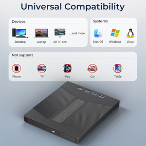Unidad de Blu-ray Externa USB 3.0, Grabadora de BD-R, BD-ROM, CD/DVD RW, Grabadora de Blu-ray <span class=keywords><strong>3D</strong></span> para Computadora Portátil, PC, Unidad Óptica - Product Image 5