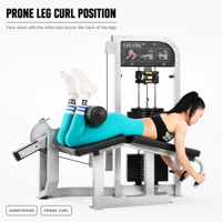 Machine à flexions de jambes allongées pour la musculation des muscles du bas du dos et des jambes, équipement d'entraînement de force pour la musculation, idéale pour les clubs de fitness et les salles de sport à domicile