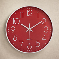 Jam Dinding Dekorasi Minimalis Modern Sederhana WSY452, Jam Dinding Plastik Satu Sisi, Hadiah, Jam Dinding Quartz
