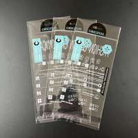 Sac en plastique OPP avec impression de logo personnalisée emballage pour étui de téléphone portable sac auto-adhésif transparent avec trou de suspension