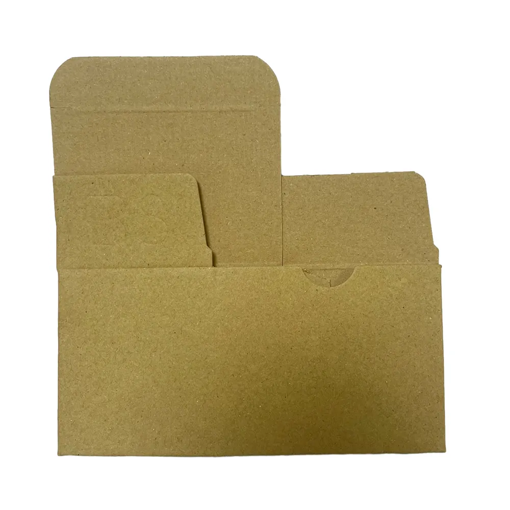 Harga grosir coklat warna Box 3 lapisan kotak kertas Kraft persegi dibuat di Cina