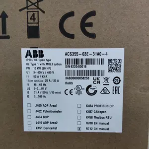 ABBs inverter sürücü ACS355-03E-31A0-4 15kW