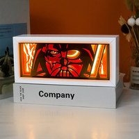 Lampe de chevet LED 3D en papier découpé, figurine de personnage de dessin animé, veilleuse décorative pour chambre, cadeau anime