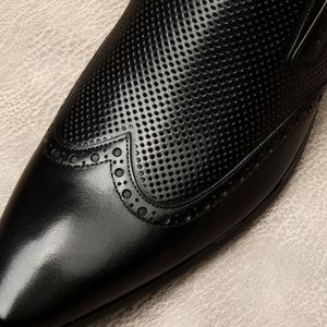Zapatos Oxford de Cuero Genuino de Alta Gama para Hombre, para Oficina y Carrera Profesional, con Suela de Goma Antideslizante, Desodorantes y con Masaje - Product Image 4