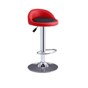 <b>Adjustable</b> Swivel Bar <b>Stool</b> Chrome Frame Pink Seat Modern Design For Commercial Venues - Product Image 2