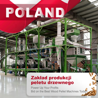 Ligne de production de granulés de bois RICHI à faible consommation d'énergie en Pologne