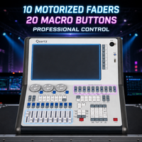 Konsol Pengontrol Pencahayaan Panggung Profesional Quartz Tiger DMX512 untuk Lampu Bergerak, Laser, dan Pertunjukan Cahaya LED DJ Disko