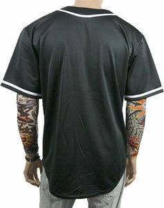 Kustom Jersey Baseball Pria kancing penuh Mesh bordir nama tim & angka tersedia dalam ukuran Hitam S-8XL - Product Image 6
