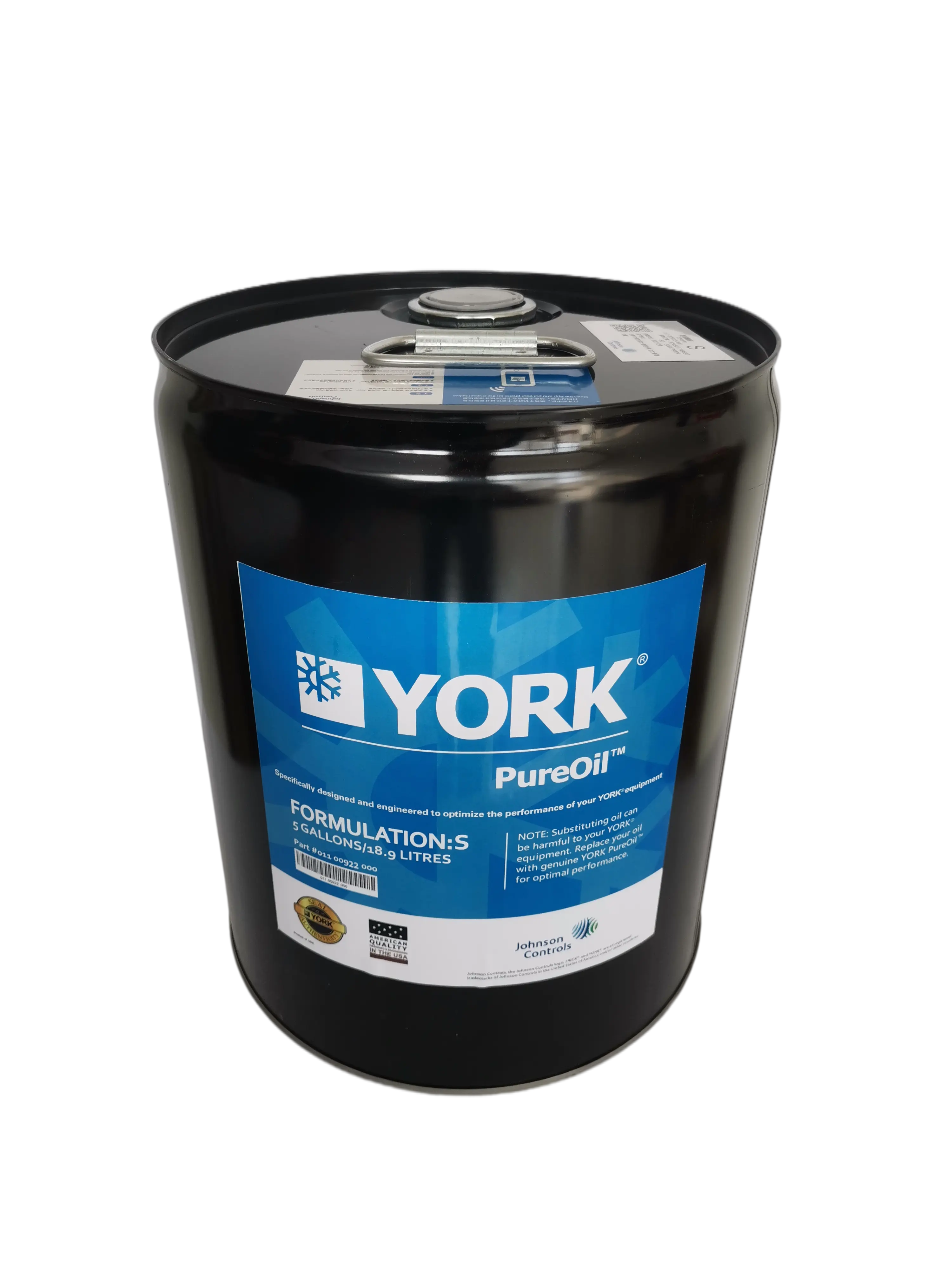 Kompresor Udara Minyak Pelumas Seri York C Minyak Dingin (18,9 L Per Barel (48 Barel Per Palet)