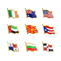 Broche de revers en métal en gros, drapeau de la Palestine, badge personnalisé en alliage de zinc, acier inoxydable, émail
