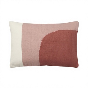 Bohemian Wool Knitted Throw <b>Pillow</b> Cover Square Geometric Pattern Textile Washable Non-Toxic <b>Decorative</b> <b>Pillow</b> Zipper Closure - Product Image 1