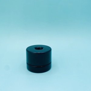 Pot de stockage sous vide en verre noir brillant rechargeable de 5 ml avec bouchon en plastique pour herbes, poudres florales, épices et concentrés - Product Image 2