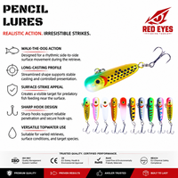 Échantillon Gratuit - Nouvelle Arrivée Leurre Crayon Mini Coulant Longue Portée Yeux Rouges pour Micro Pêche en Eau Salée ABS Vente en Gros
