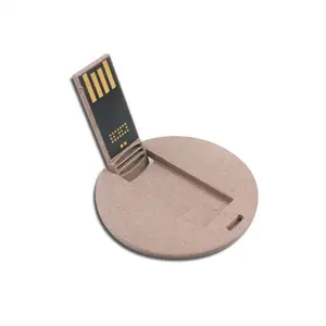 Environmental Friendly Degradable Material Round Usb Flash Drive Card U Disk stick Recycle Eco Friendly Recycled Paper Pen Drive
