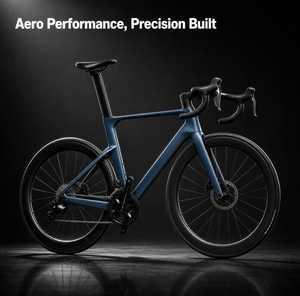 Bicicleta de Carretera Aerodinámica de Fibra de Carbono 700C, 24 Velocidades, Frenos de Disco Hidráulicos, Juego de Ruedas de Carbono de 50 mm, Eje Pasante, Bicicleta de Carreras para Adultos - Product Image 1
