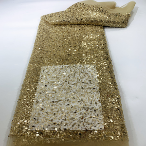 Regenbogenfarbener Luxus-Paillettenstoff für Kleider Afrikanischer Nigerianischer Paillettenstoff <span class=keywords><strong>Meterware</strong></span> - Product Image 3