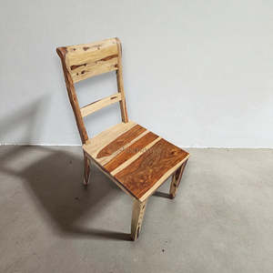 เก้าอี้ทานอาหารไม้เนื้อแข็งทำมือพร้อมพนักพิง ดีไซน์ทันสมัย นั่งสบายและทนทาน เหมาะสำหรับใช้ในโรงแรมและวิลล่า - Product Image 4