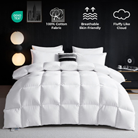 Couette en duvet de plumes d'oie, couette personnalisée, insert de couette 100% coton, couette moelleuse de qualité hôtelière, lavable en machine