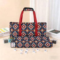Juego de Mahjong Americano de Lujo para Principiantes, 166 Fichas, Bolsa de Lona con Cierre, Kit de Viaje Portátil de 3 Piezas para 4 Jugadores