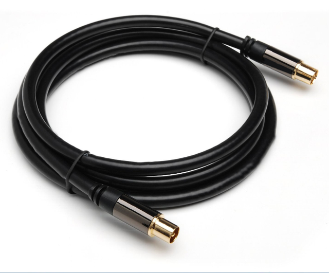 F cable male to male 75 Ohm 135db Digital 4 and 5 shiled Coaxial Audio Video Satellite TV Antenna cable
