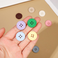 Boutons en résine écologique à bord fin et colorés, personnalisables, à quatre trous, en forme de cœur, carré, étoile, champignon, lavables, sûrs, accessoires de couture pour enfants