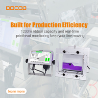 Impresora de Transferencia Térmica Docod TTO-R4000 con Cabezal de Impresión de 24/33/35/55 mm, Máquina de Codificación por Transferencia para Alimentos, Códigos QR y Empaques