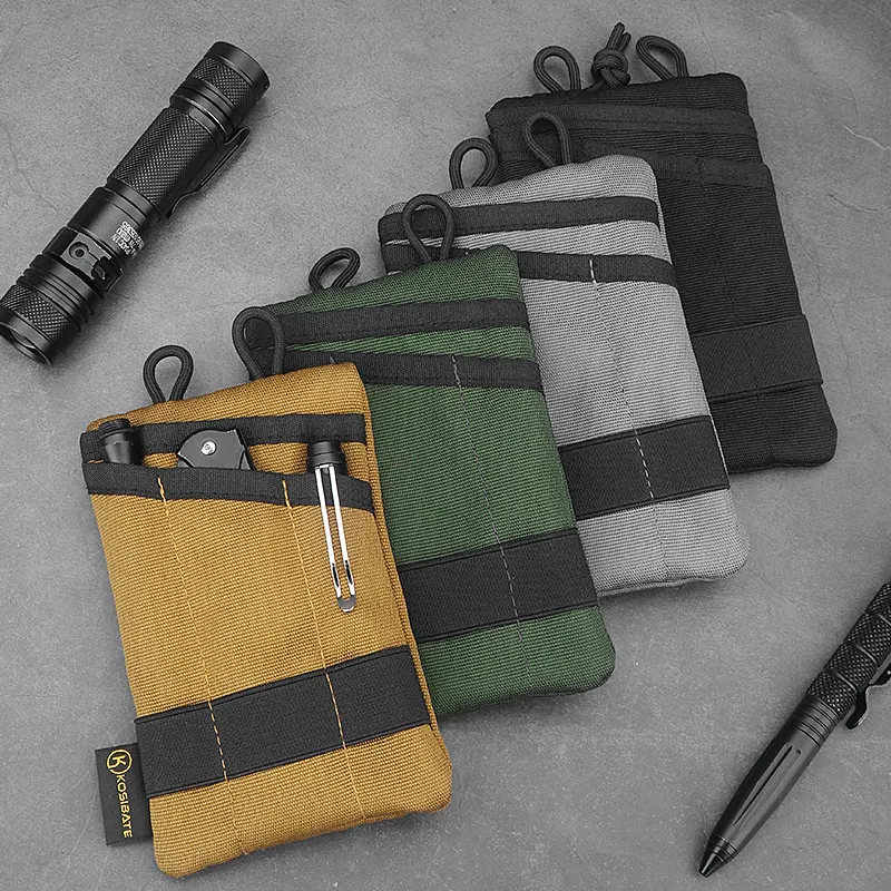 Custom EDC Pouch Tactical Small Wallet Organizer Holder Bag for Small EDC Tool Knife Flashlight Phone Molle Pouch