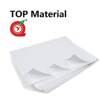 Étiquettes d'emballage pour étagères en papier de soie adhésif de luxe A4 6UP pour imprimantes offset, laser et jet d'encre