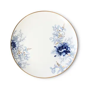 JACOTTA горячая Распродажа китайский цветок изысканный костяной фарфор фарфоровый обеденный набор оптом керамические свадебные украшения синий набор посуды